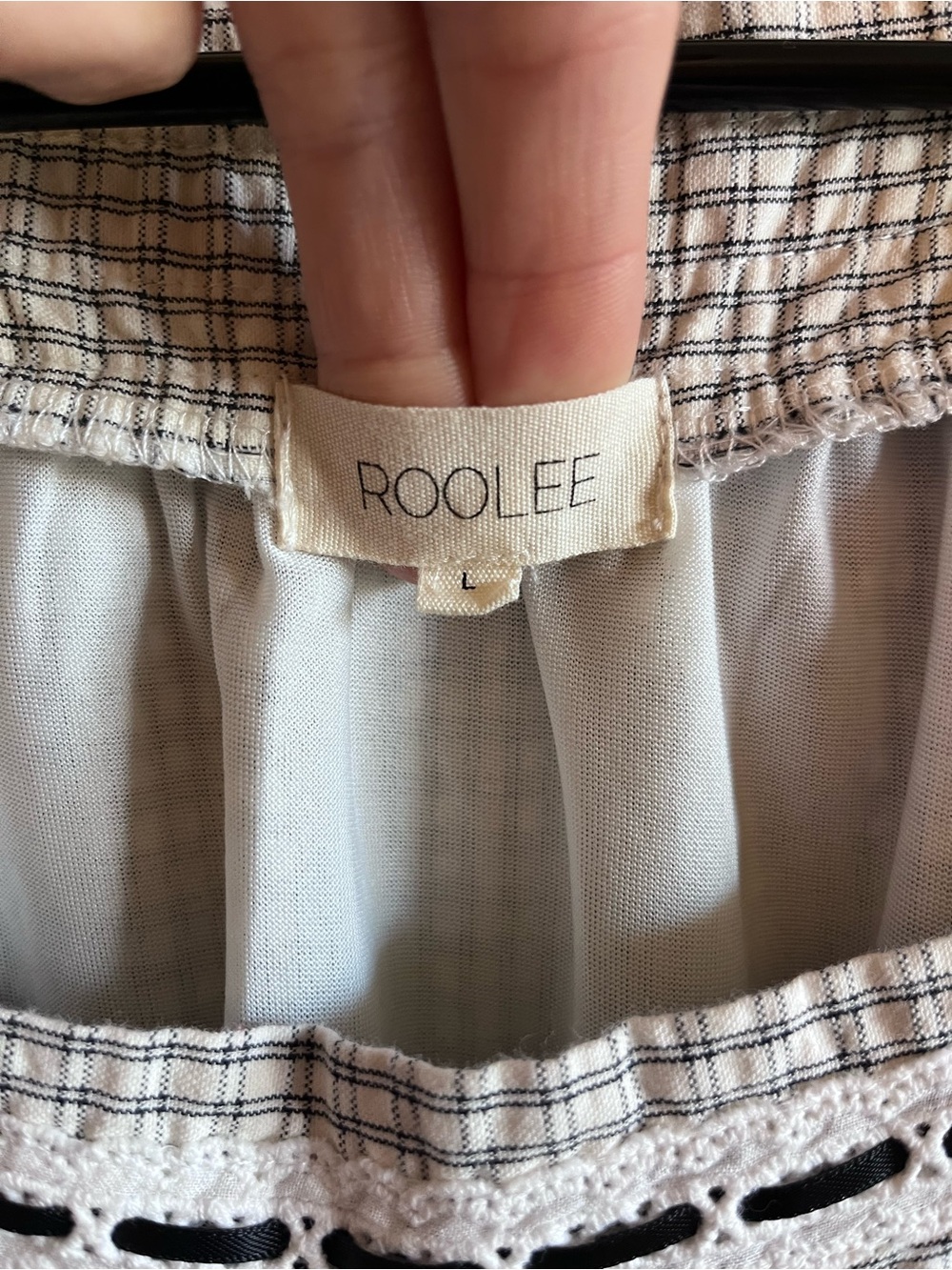 Roolee Smocked Square Neck Gingham Midi Dress - Picture 4 of 7
